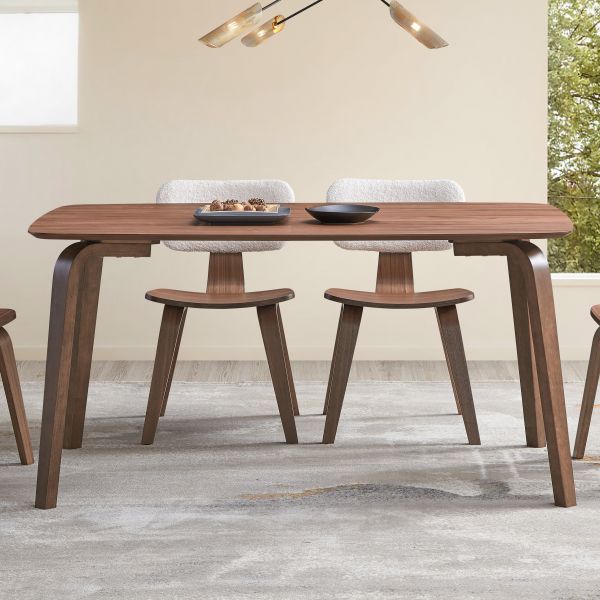 Walnut Casson Dining Table Dn02309 By Acme | Mobilia Cleopatra Walnut Casson Dining Table DN02309 By ACME
