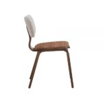 White Boucle & Walnut Casson Side Chair DN02311 By ACME Dining Chair & Bench Mobilia Cleopatra 16 White Boucle & Walnut Casson Side Chair DN02311 By ACME 16