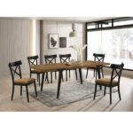Brown Leather & Black Hillary Side Chair DN02306 By ACME Dining Chair & Bench Mobilia Cleopatra 17 Brown Leather & Black Hillary Side Chair DN02306 By ACME 17