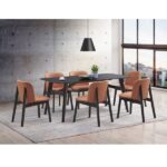Camel Microfiber Eliora Side Chair DN02367 By ACME 17