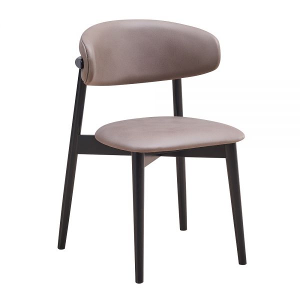 Gray Fabric & Black Lanae Side Chair DN02365 By ACME