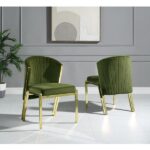 Green Velvet Fallon Side Chair DN01956 By ACME Dining Chair & Bench Mobilia Cleopatra 19 Green Velvet Fallon Side Chair DN01956 By ACME 19