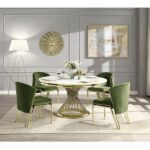 Green Velvet Fallon Side Chair DN01956 By ACME Dining Chair & Bench Mobilia Cleopatra 26 Green Velvet Fallon Side Chair DN01956 By ACME 26