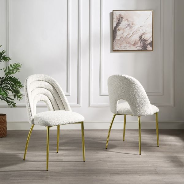 Teddy Sherpa Fadri Side Chair Dn01953 By Acme | Mobilia Cleopatra Teddy Sherpa Fadri Side Chair DN01953 By ACME