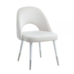 White Velvet Zemirah Side Chair DN02234 By ACME Dining Chair & Bench Mobilia Cleopatra 17 White Velvet Zemirah Side Chair DN02234 By ACME 17