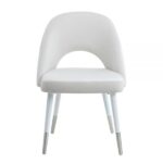 White Velvet Zemirah Side Chair DN02234 By ACME Dining Chair & Bench Mobilia Cleopatra 18 White Velvet Zemirah Side Chair DN02234 By ACME 18