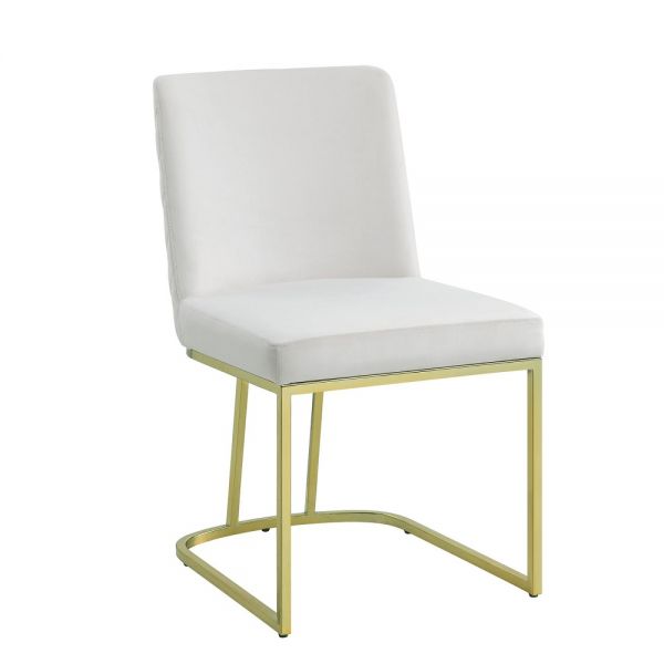 Beige Velvet Zazie Side Chair Dn02232 By Acme | Mobilia Cleopatra Beige Velvet Zazie Side Chair DN02232 By ACME
