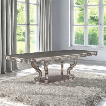 Platinum Ariadne Dining Table With Pedestal DN02281 By ACME 10
