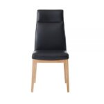 Black Leather & Walnut Raquan Side Chair DN02398 By ACME Dining Chair & Bench Mobilia Cleopatra 12 Black Leather & Walnut Raquan Side Chair DN02398 By ACME 12