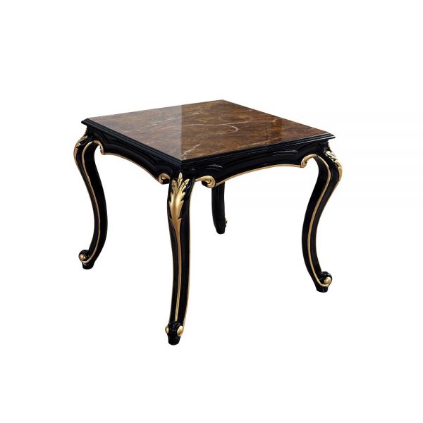 Gold & Black Betria End Table LV01891 By ACME