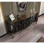 Betria Black and Gold Console Cabinet AC01892 By ACME Accent Console Tables Mobilia Cleopatra 16 Betria Black and Gold Console Cabinet AC01892 By ACME 16
