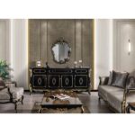 Betria Black and Gold Console Cabinet AC01892 By ACME Accent Console Tables Mobilia Cleopatra 20 Betria Black and Gold Console Cabinet AC01892 By ACME 20