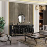 Gold & Black Betria Mirror AC01893 By ACME Luxury Bedroom Dressers & Mirrors Mobilia Cleopatra 10 Gold & Black Betria Mirror AC01893 By ACME 10