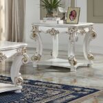 Vendome Side Table in Antique Pearl Finish LV01527 By ACME Side Tables Mobilia Cleopatra 19 Vendome Side Table in Antique Pearl Finish LV01527 By ACME 19