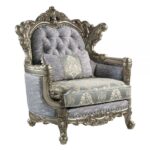 Fabric & Bronze Miliani Chair LV01782 By ACME 13
