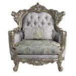 Fabric & Bronze Miliani Chair LV01782 By ACME 14