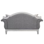 Gray Fabric & White Florian Loveseat LV02120 By ACME Luxury Loveseats Mobilia Cleopatra 20 Gray Fabric & White Florian Loveseat LV02120 By ACME 20