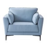 Light Blue Leather Mesut Chair LV02389 By ACME Living Chairs Mobilia Cleopatra 14 Light Blue Leather Mesut Chair LV02389 By ACME 14