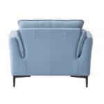 Light Blue Leather Mesut Chair LV02389 By ACME Living Chairs Mobilia Cleopatra 16 Light Blue Leather Mesut Chair LV02389 By ACME 16