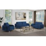 Blue Velvet Wenona Chair LV01776 By ACME Living Chairs Mobilia Cleopatra 17 Blue Velvet Wenona Chair LV01776 By ACME 17