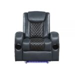 Blue & Black Leather Alair Recliner LV02459 By ACME 23