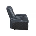 Blue & Black Leather Alair Recliner LV02459 By ACME 24
