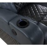 Blue & Black Leather Alair Recliner LV02459 By ACME 28