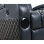 Blue & Black Leather Alair Recliner LV02459 By ACME 29