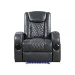 Dark Gray Leather Alair Recliner LV02460 By ACME 23