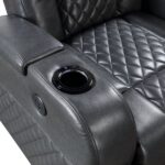 Dark Gray Leather Alair Recliner LV02460 By ACME 28