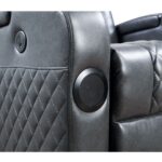 Dark Gray Leather Alair Recliner LV02460 By ACME 29