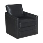 Black Leather Rocha Accent Chair AC01885 By ACME Accent Chairs Mobilia Cleopatra 14 Black Leather Rocha Accent Chair AC01885 By ACME 14