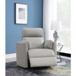 Gray Leather Aire Sagen Glider Recliner LV01880 By ACME Recliners Mobilia Cleopatra 15 Gray Leather Aire Sagen Glider Recliner LV01880 By ACME 15