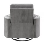 Charcoal Chenille Sagen Recliner W/Swivel & Glider LV01879 By ACME Recliners Mobilia Cleopatra 19 Charcoal Chenille Sagen Recliner W/Swivel & Glider LV01879 By ACME 19