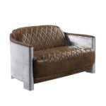 Espresso Top Grain Leather Sedna Loveseat LV01984 By ACME 13
