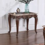 Marble Top & Cherry Nayla End Table LV02005 By ACME 7