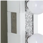 DR1002WH White Mirrored Vanity With Stool By Artisan Furniture - Image 5