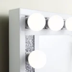 DR1002WH White Mirrored Vanity With Stool By Artisan Furniture - Image 4
