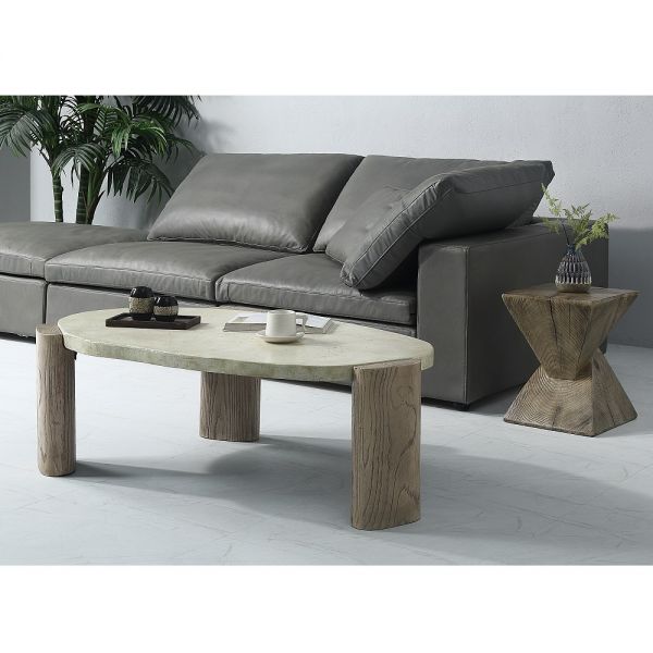 Weathered Gray Jacinda Coffee Table LV01929 By ACME