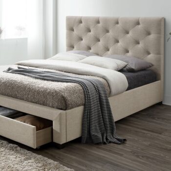 Beige Sybella Bed CM7218BG By Furniture of America
