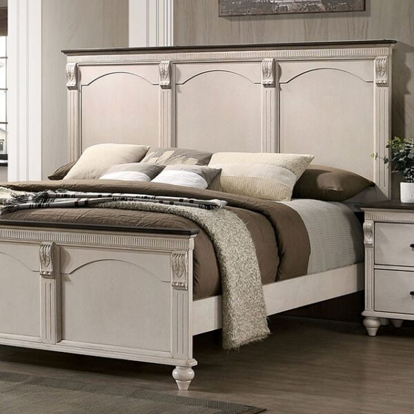 Antique White/Gray Agathon Bed CM7182 By Furniture of America 4