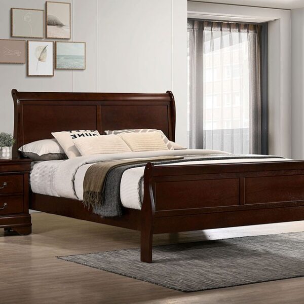 Cherry Louis Philippe Bed CM7966CH By Furniture of America 4