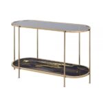 Black Marble Paint & Gold Finish Fiorella Accent Table LV02224 By ACME Tables & Stands Mobilia Cleopatra 9 Black Marble Paint & Gold Finish Fiorella Accent Table LV02224 By ACME 9