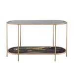 Black Marble Paint & Gold Finish Fiorella Accent Table LV02224 By ACME Tables & Stands Mobilia Cleopatra 10 Black Marble Paint & Gold Finish Fiorella Accent Table LV02224 By ACME 10
