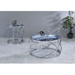Blue Marble Print & Chrome Finish Lyda End Table LV02096 By ACME End Tables Mobilia Cleopatra 8 Blue Marble Print & Chrome Finish Lyda End Table LV02096 By ACME 8