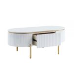 White High Gloss & Gold Daveigh Coffee Table LV02464 By ACME Luxury Coffee Tables Mobilia Cleopatra 15 White High Gloss & Gold Daveigh Coffee Table LV02464 By ACME 15