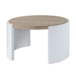 White High Gloss & Oak Zoma Coffee Table LV02414 By ACME Luxury Coffee Tables Mobilia Cleopatra 11 White High Gloss & Oak Zoma Coffee Table LV02414 By ACME 11