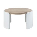 White High Gloss & Oak Zoma Coffee Table LV02414 By ACME Luxury Coffee Tables Mobilia Cleopatra 12 White High Gloss & Oak Zoma Coffee Table LV02414 By ACME 12