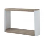 White High Gloss & Oak Zoma Accent Table LV02416 By ACME Tables & Stands Mobilia Cleopatra 9 White High Gloss & Oak Zoma Accent Table LV02416 By ACME 9
