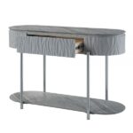 Gray High Gloss & Chrome Yukino Accent Table LV02413 By ACME Tables & Stands Mobilia Cleopatra 13 Gray High Gloss & Chrome Yukino Accent Table LV02413 By ACME 13